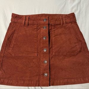 American Eagle Super Stretch Skirt, Burgundy Color